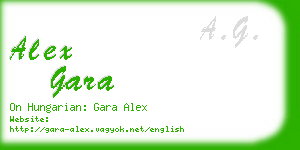 alex gara business card
